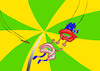 Cartoon: Trapeze... (small) by berk-olgun tagged trapeze