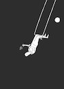 Cartoon: Trapeze... (small) by berk-olgun tagged trapeze