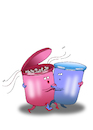 Cartoon: Trash Dance... (small) by berk-olgun tagged trash,dance