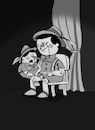 Cartoon: Ventriloquist... (small) by berk-olgun tagged ventriloquist