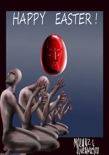 Cartoon: 2010 EASTER (medium) by Marian Avramescu tagged mmmmmmm