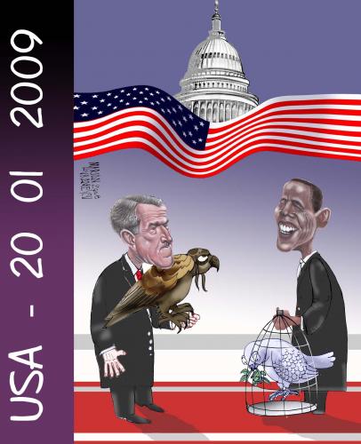 Cartoon: 20  01  2009 (medium) by Marian Avramescu tagged mav