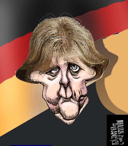 Cartoon: A M (medium) by Marian Avramescu tagged merkel,steinmeier