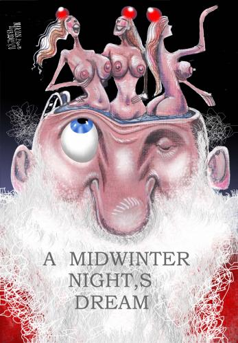 Cartoon: A midwinter night s dream. (medium) by Marian Avramescu tagged mav