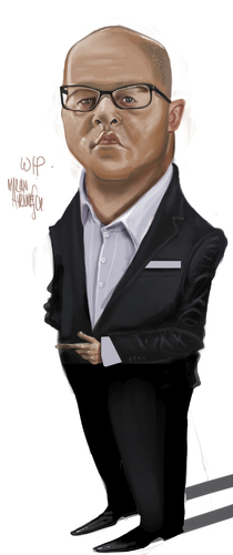 Cartoon: Adrian Ursu (medium) by Marian Avramescu tagged mmm