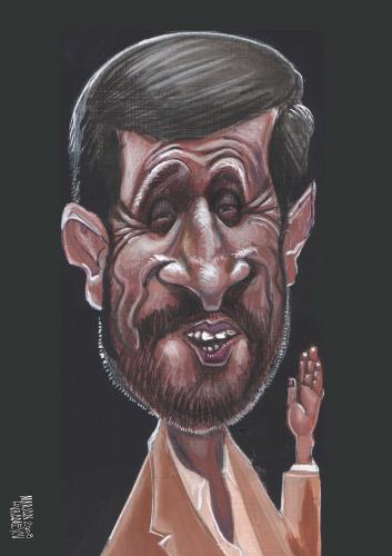 Cartoon: Ahmadinejad (medium) by Marian Avramescu tagged ahmadinejad