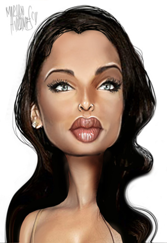 Cartoon: Aishwarya Rai (medium) by Marian Avramescu tagged mav