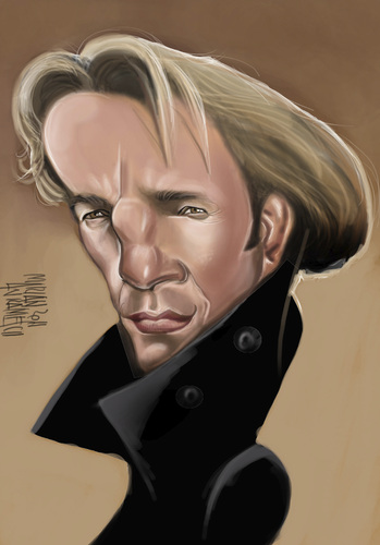 Cartoon: Alan Rickman (medium) by Marian Avramescu tagged mmmm