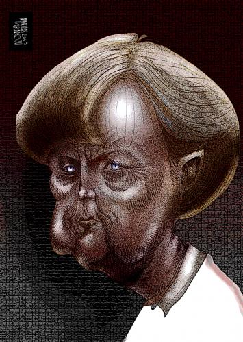 Cartoon: Angela Merkel (medium) by Marian Avramescu tagged angela,merkel