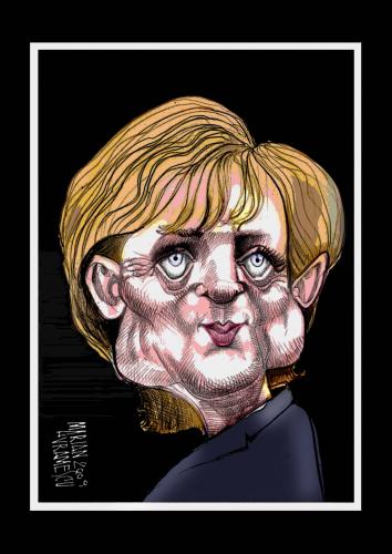 Cartoon: ANGELA MERKEL (medium) by Marian Avramescu tagged angela,merkel