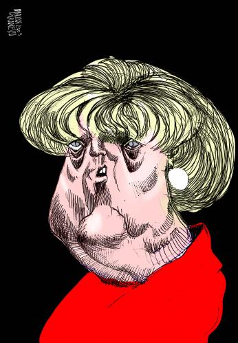 Cartoon: ANGELIK (medium) by Marian Avramescu tagged merkel,steinmeier