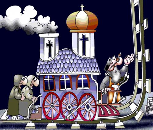Cartoon: Biserica (medium) by Marian Avramescu tagged religion