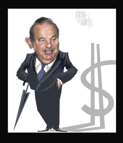 Cartoon: CARLOS SLIM (medium) by Marian Avramescu tagged mmm