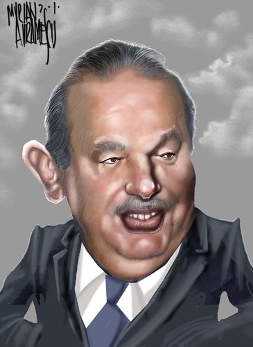 Cartoon: CARLOS SLIM II (medium) by Marian Avramescu tagged mmmmmmm