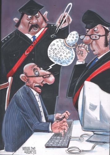 Cartoon: censure (medium) by Marian Avramescu tagged censure