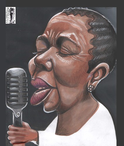 Cartoon: CESARIA EVORA (medium) by Marian Avramescu tagged mav