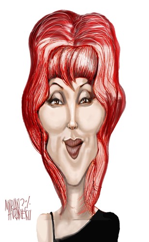 Cartoon: CHER (medium) by Marian Avramescu tagged mmmmmmmmmmm