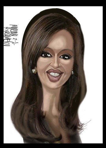 Cartoon: CRISTINA FERNANDEZ DE KIRCHNER (medium) by Marian Avramescu tagged mmmmmmmmmmmav