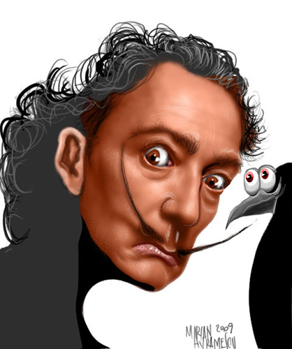 Cartoon: DALI (medium) by Marian Avramescu tagged by,mav