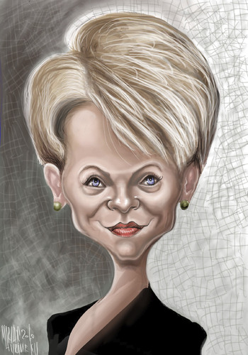 Cartoon: Dalia Grybauskaite Lituania (medium) by Marian Avramescu tagged by,mav