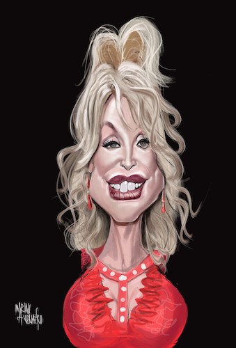 Cartoon: DOLLY PARTON (medium) by Marian Avramescu tagged mmm