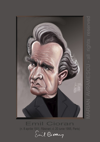 Cartoon: EMIL  CIORAN (medium) by Marian Avramescu tagged mmmmm