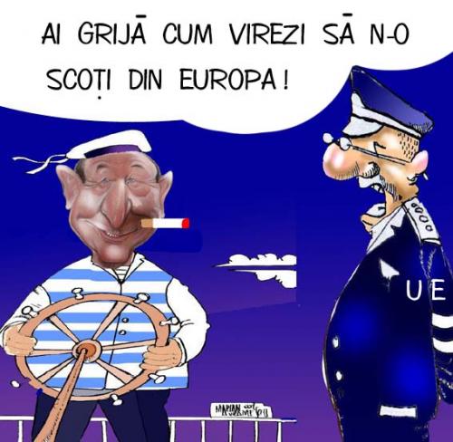 Cartoon: EU RO (medium) by Marian Avramescu tagged eu,ro