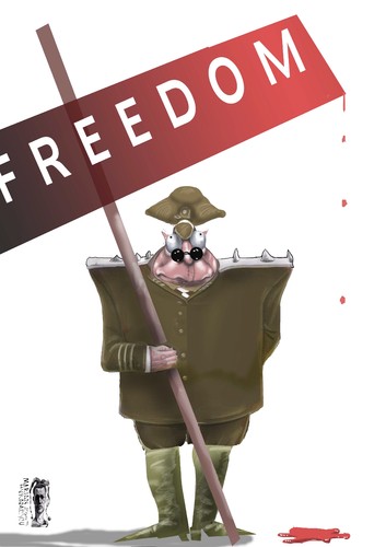 Cartoon: FREEDOM (medium) by Marian Avramescu tagged mav