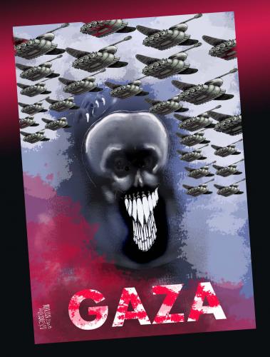 Cartoon: Gaza (medium) by Marian Avramescu tagged mav