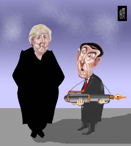 Cartoon: GERMAN PEN (medium) by Marian Avramescu tagged mav
