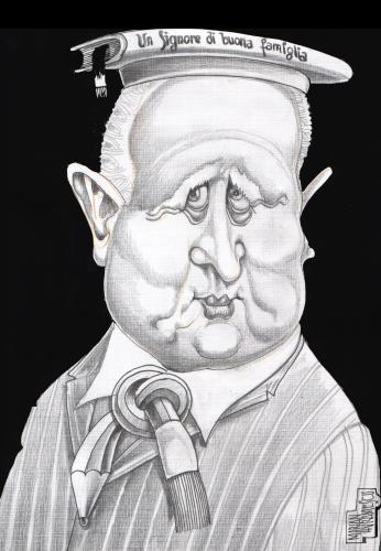 Cartoon: Giuseppe Novello (medium) by Marian Avramescu tagged novello