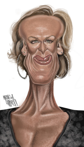 Cartoon: GLENN CLOSE (medium) by Marian Avramescu tagged ggggggggggg