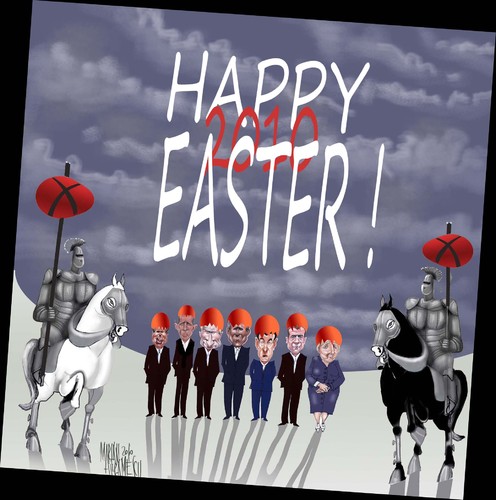 Cartoon: HAPPY EASTER 2010 (medium) by Marian Avramescu tagged 2010