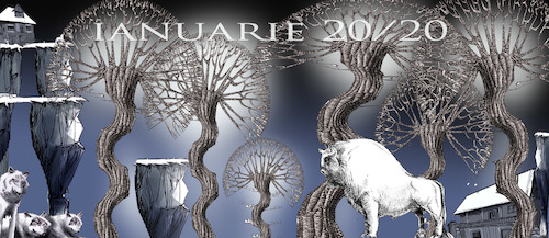 Cartoon: HAPPY NEW YEAR 2020 ! (medium) by Marian Avramescu tagged mmmm