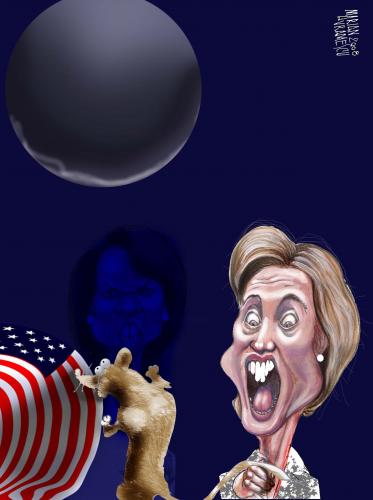 Cartoon: HILLARY (medium) by Marian Avramescu tagged usa