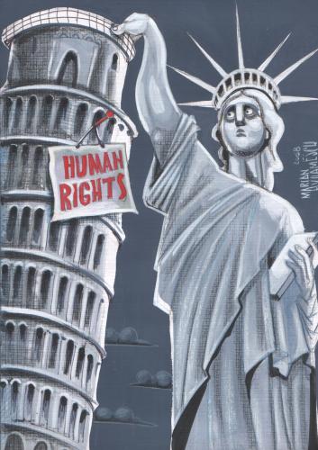 Cartoon: HUMAN RIGHTS (medium) by Marian Avramescu tagged human,rights