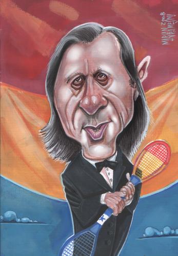 Cartoon: ILIE  NASTASE (medium) by Marian Avramescu tagged mav