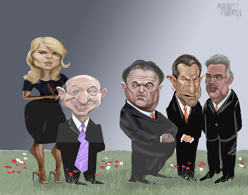 Cartoon: la famiglia (medium) by Marian Avramescu tagged mmmmmmmmmm