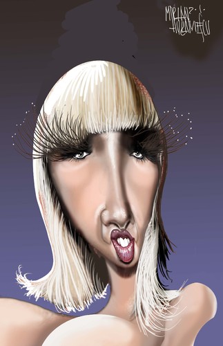 Cartoon: LADY  GAGA (medium) by Marian Avramescu tagged mmmmmmmmm