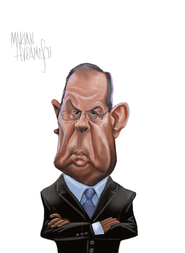 Cartoon: LAVROV (medium) by Marian Avramescu tagged war