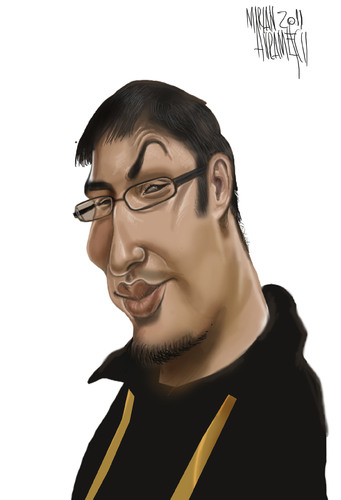 Cartoon: Marcus Toshiro Sakoda (medium) by Marian Avramescu tagged mmmmmmmmmm