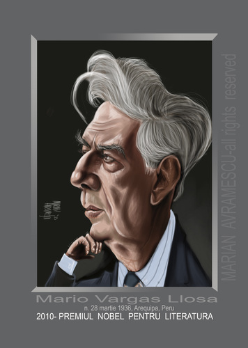 Cartoon: MARIO  VARGAS LLOSA (medium) by Marian Avramescu tagged mmm