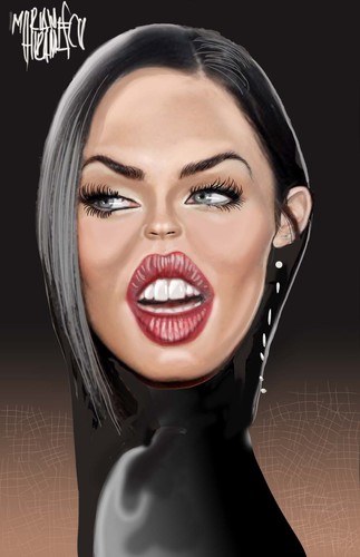 Cartoon: MEGAN FOX (medium) by Marian Avramescu tagged mmmmmmmmmmm