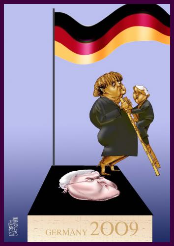 Cartoon: MERKEL STEINMEIER (medium) by Marian Avramescu tagged merkel,steinmeier