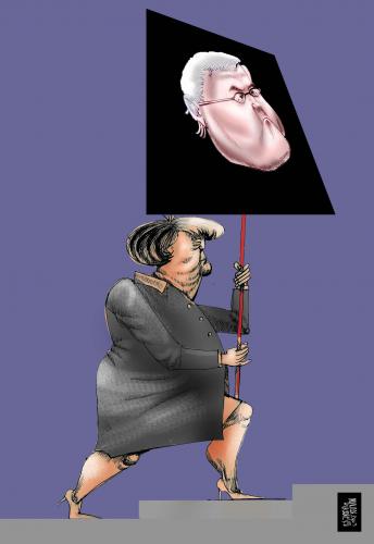 Cartoon: MERKEL STEINMEIER (medium) by Marian Avramescu tagged merkel,steinmeier