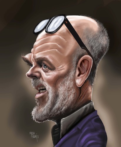 Cartoon: MICHAEL STIPE (medium) by Marian Avramescu tagged mmmmmmmmmmmmm