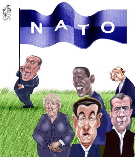 Cartoon: NATO 2009 (medium) by Marian Avramescu tagged mav