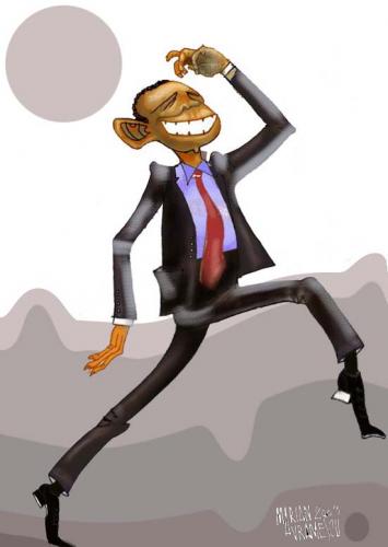 Cartoon: Obama (medium) by Marian Avramescu tagged mav