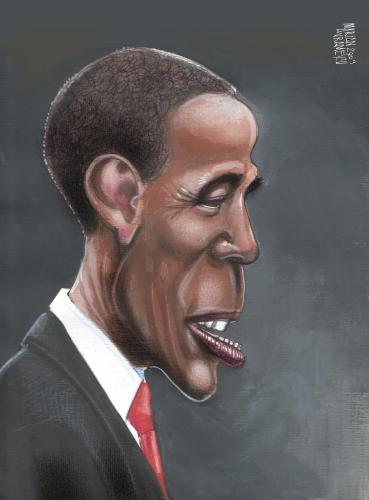 Cartoon: OBAMA (medium) by Marian Avramescu tagged mav