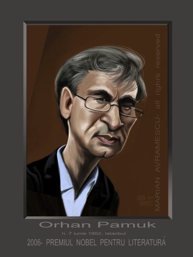 Cartoon: ORHAN PAMUK (medium) by Marian Avramescu tagged mmmmmmmmmmm